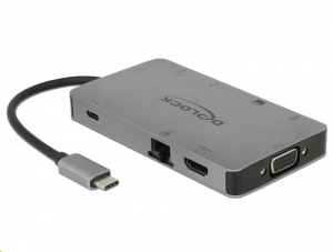 Delock USB-C 3.1 Docking Station 4K 30Hz szürke (87735)